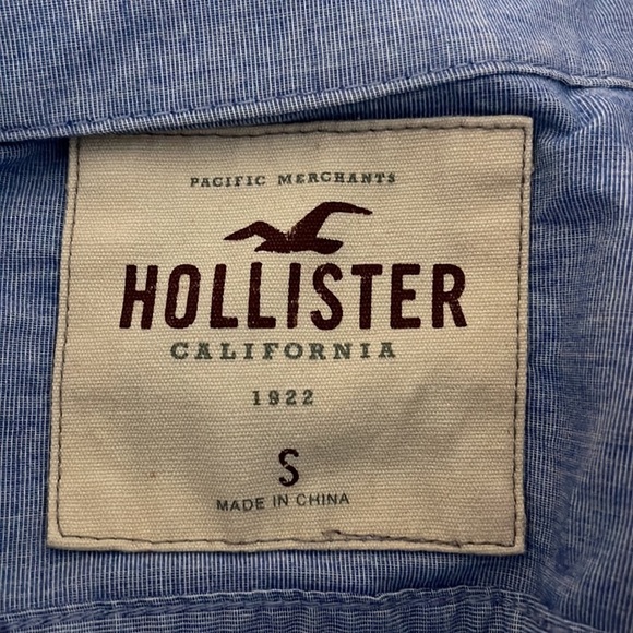 HOLLISTER Men’s Button Front Closure Long Sleeve Shirt Size Small - Picture 4 of 6